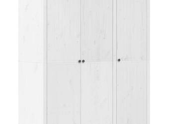 Szafa BODO biało-brązowa 146x535x173 cm lite drewno sosnowe WM-355063