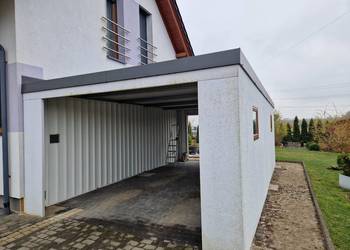 garaż blaszak tynkowany z oknami 3,5 m x 6,5 m