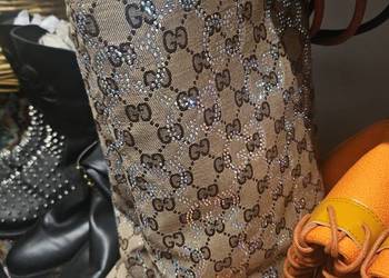Buty cudowne cyrkonie na Gucci
