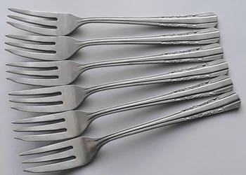 Widelczyki deserowe, SATURN, Hefra, sztućce PRL