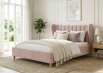 Jasmine 180x200 łóżko z pojemnikiem na pościel welurowe