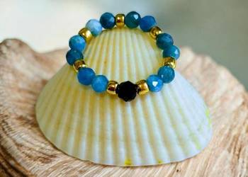 Pierścionek Apatyt i Turmalin