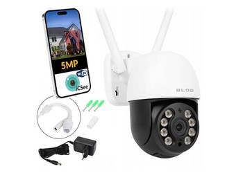 ZEWNĘTRZNA KAMERA WiFi IP OBROTOWA 2,5K 5MPX MONITORING DOM FIRMA IP66 ZOOM