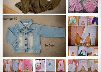 Mega paka ubranek dziewczęcych rozmiar 80