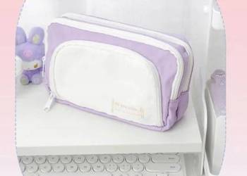 Zestaw dwóch piórników czarny i fioletowy x2