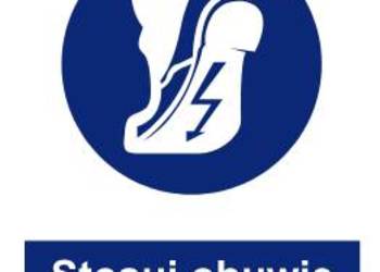 Naklejka BHP Stosuj obuwie specjalne GL017