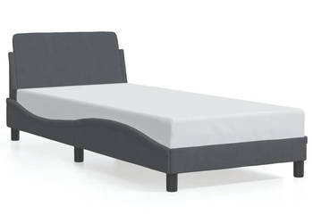 Rama łóżka bez materaca ciemnoszara aksamitna 80x200 cm WM-373073