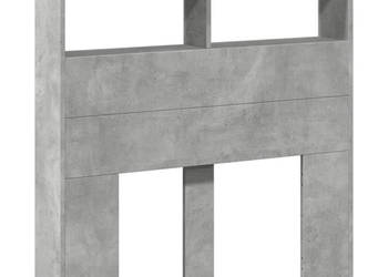 Zagłówek z półkami i LED szarość betonu 100x17x102 cm WM-839185