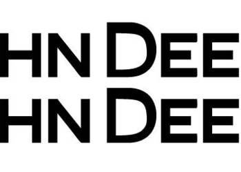 Napisy naklejka John Deere czarna  2szt