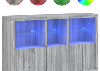 Szafka z oświetleniem LED szary dąb sonoma 162x37x100 cm WM-3209147