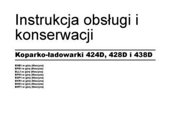 CAT 428D, 424D, 438D koparkoładowarka Instrukcja obsługi DTR