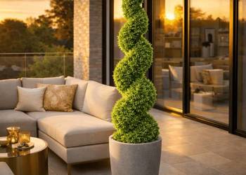 Sztuczny bukszpan jak żywy Premium w doniczce 120 cm roślina