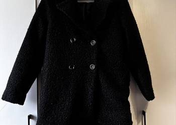 Płaszcz damski L/XL czarny płaszcz damski boucle