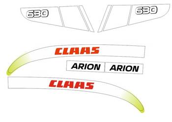 Naklejki Claas Arion 630 Super mocne zamienniki