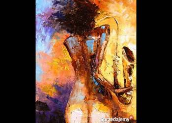 Kowalik - Jazz II - 24x30cm Obraz Olejny Szpachla Abstrakcja