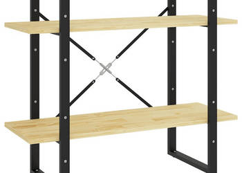 2-poziomowy regał na książki 80x30x70 cm lite drewno sosnowe WM-806452