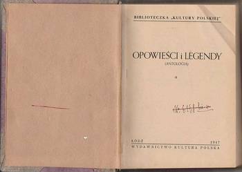 (7584) OPOWIEŚCI I LEGENDY (ANTOLOGIA)