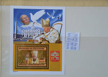 Znaczki.Papież Jan Paweł II Wybrzeże Kości Słoniowej II ** Ks Chr 80 bl 30