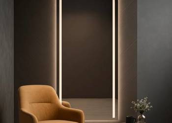 Lustro łazienkowe półowalne z podświetleniem - PLATO LED