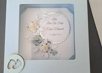 Kartka w pudelku z okazji chrztu