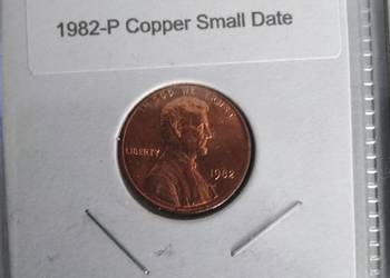1 cent lincoln usa 1982 P cynk mała data