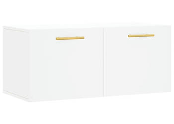 Szafka wisząca biała 80x365x35 cm materiał drewnopochodny WM-830060