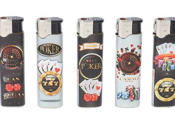 Zestaw 5 sztuk Klasycznych Zapalniczek Gazowych Piezo dla Fana Kasyna