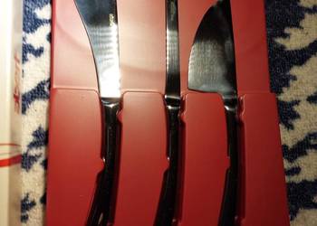 Nowe 3  noże  do  sera Abert włoski kpl. stal nierdzewna