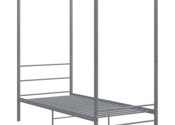 Rama łóżka z baldachimem szara metalowa 90 x 200 cm WM-325053