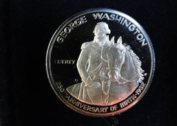 Srebrna moneta Half Dollar USA George Washington 250 rocznica
