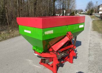 Rozsiewacz do nawozu 2-talerzowy Duży STRUMYK 1200L otwierany hydraulicznie