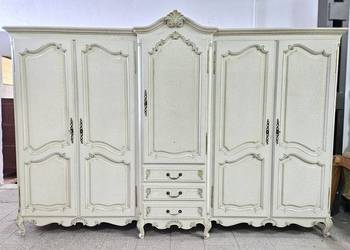 Duża francuska szafa Ludwikowska biała 300cm