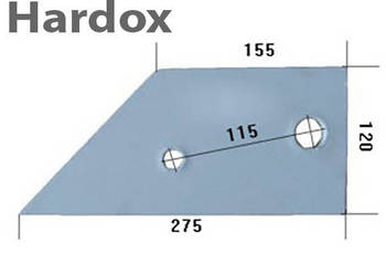 Płoza przednia HARDOX 80602/P 74602/P części do pługa OVERUM