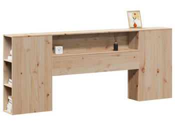 Wezgłowie do łóżka z półkami 180 cm lite drewno sosnowe WM-855621