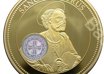 Talar Święty Piotr Apostoł Złoto Srebrny Hologram Certyfikat