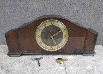 118 Stary zegar bufetowy niemiecki Emes sprawny kominkowy film gongu