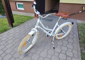 Rower dla dziewczynki  GERMINA Vintage 20 cali Biały
