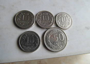 zestaw monet A-1- 5szt