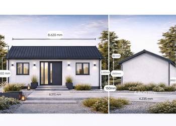 dom modulowy caloroczny 35m2 letniskowy wykończony środek, konstrukcja stal