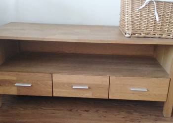 Szafka RTV JYSK silkeborg olejowane drewno dąb, 3 szuflady
