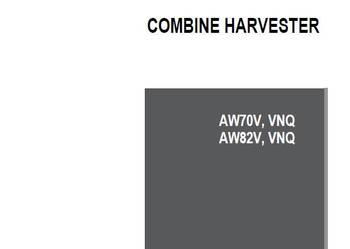 Yanmar aw70v, aw82v kombajn instrukcja obsługi