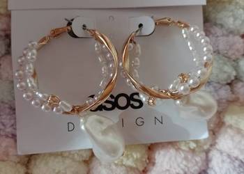 ASOS/ Bogato zdobione kolczyki ślubne z Londynu/ NOWE