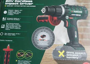 Wkrętarko wiertarka udarowa akumulatorowa mocna NOWA