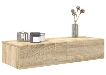 Półka ścienna z szufladami dąb sonoma 80x33x17 cm WM-859979