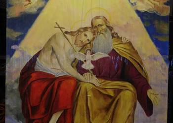obraz "święta trójca" olej na płótnie 90x70