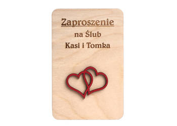 Zaproszenie Prestiżowe Z DREWNIANĄ OKŁADKĄ E10