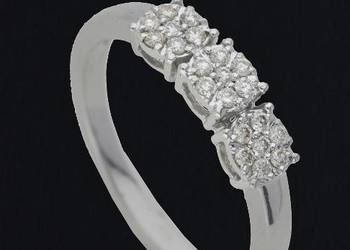 Pierścionek z brylantami 0,19 ct białe złoto pr. 750 (18K)