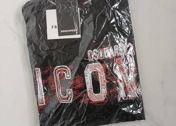 Bluza męska bawełniana ICON Dsquared2 - czarna, rozmiar M regular fit