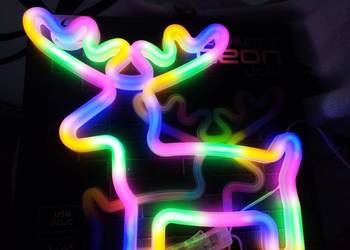 Renifer  Led różne kolory  Nowy  na baterie i komputer