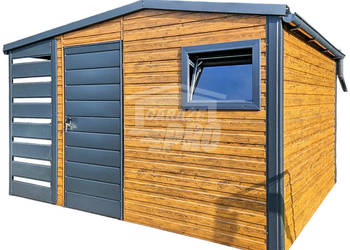 Schowek domek ogrodowy 3x2,5m wiata 1m  drzwi okno rynny dach GP427